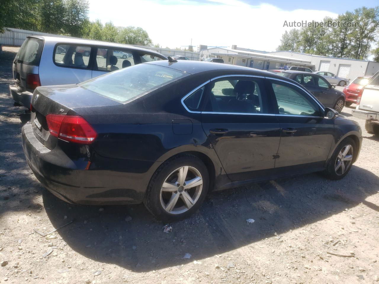 2012 Volkswagen Passat Se Черный vin: 1VWBP7A31CC008663