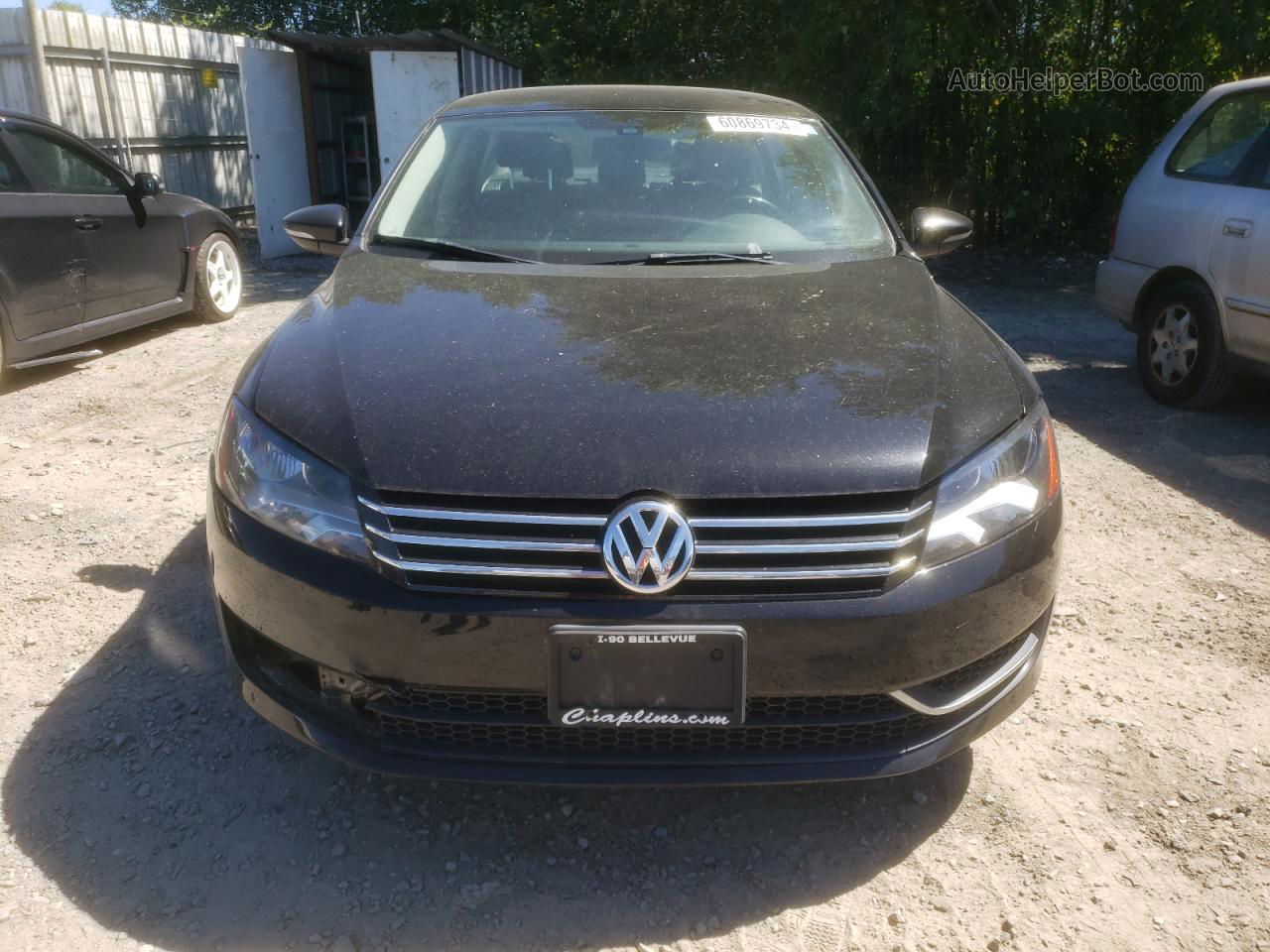 2012 Volkswagen Passat Se Черный vin: 1VWBP7A31CC008663