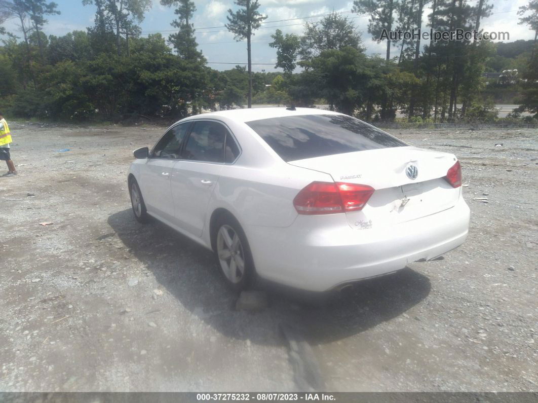 2012 Volkswagen Passat Se W/sunroof & Nav Pzev White vin: 1VWBP7A31CC030291