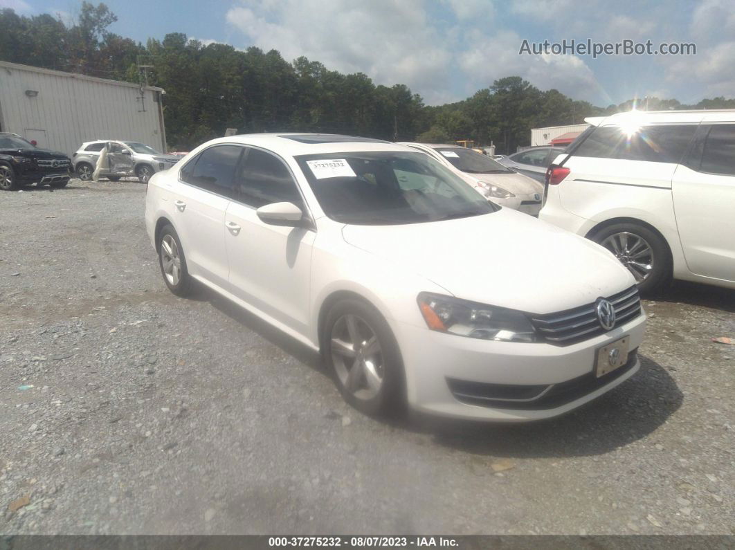 2012 Volkswagen Passat Se W/sunroof & Nav Pzev White vin: 1VWBP7A31CC030291