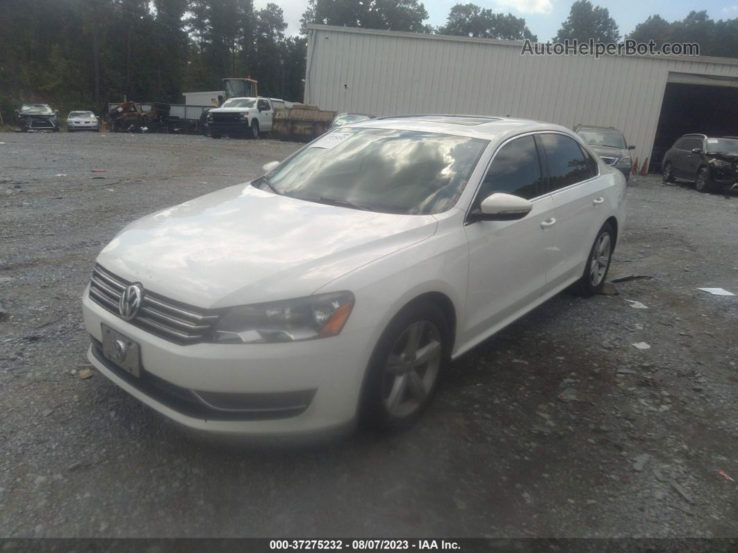 2012 Volkswagen Passat Se W/sunroof & Nav Pzev White vin: 1VWBP7A31CC030291