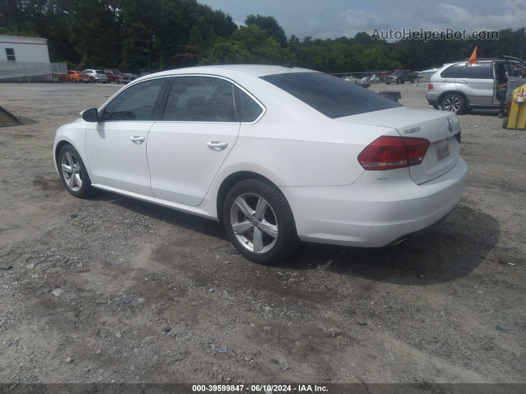 2012 Volkswagen Passat 2.5l Se White vin: 1VWBP7A31CC048306