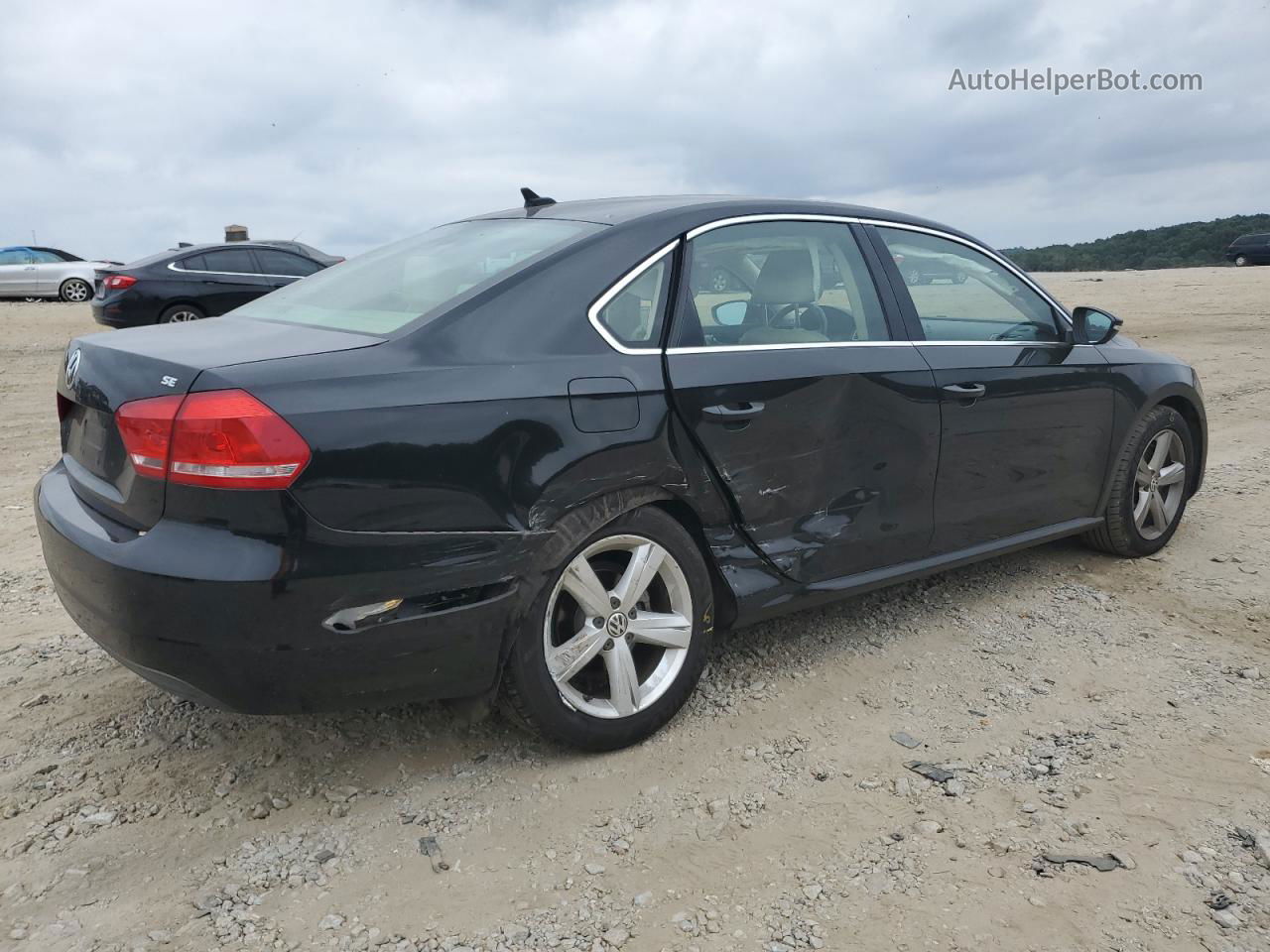 2012 Volkswagen Passat Se Black vin: 1VWBP7A31CC070709