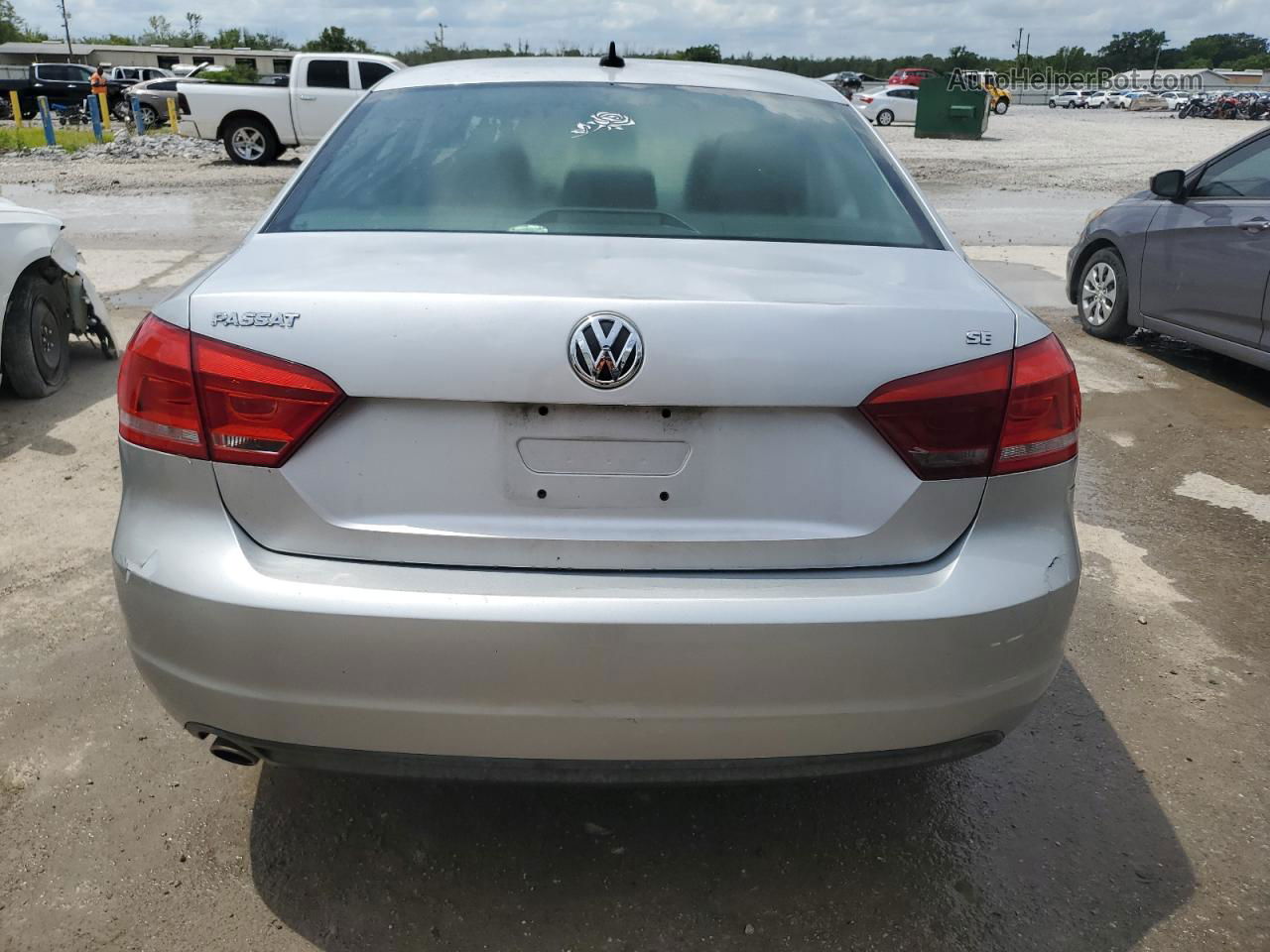 2012 Volkswagen Passat Se Silver vin: 1VWBP7A31CC098901