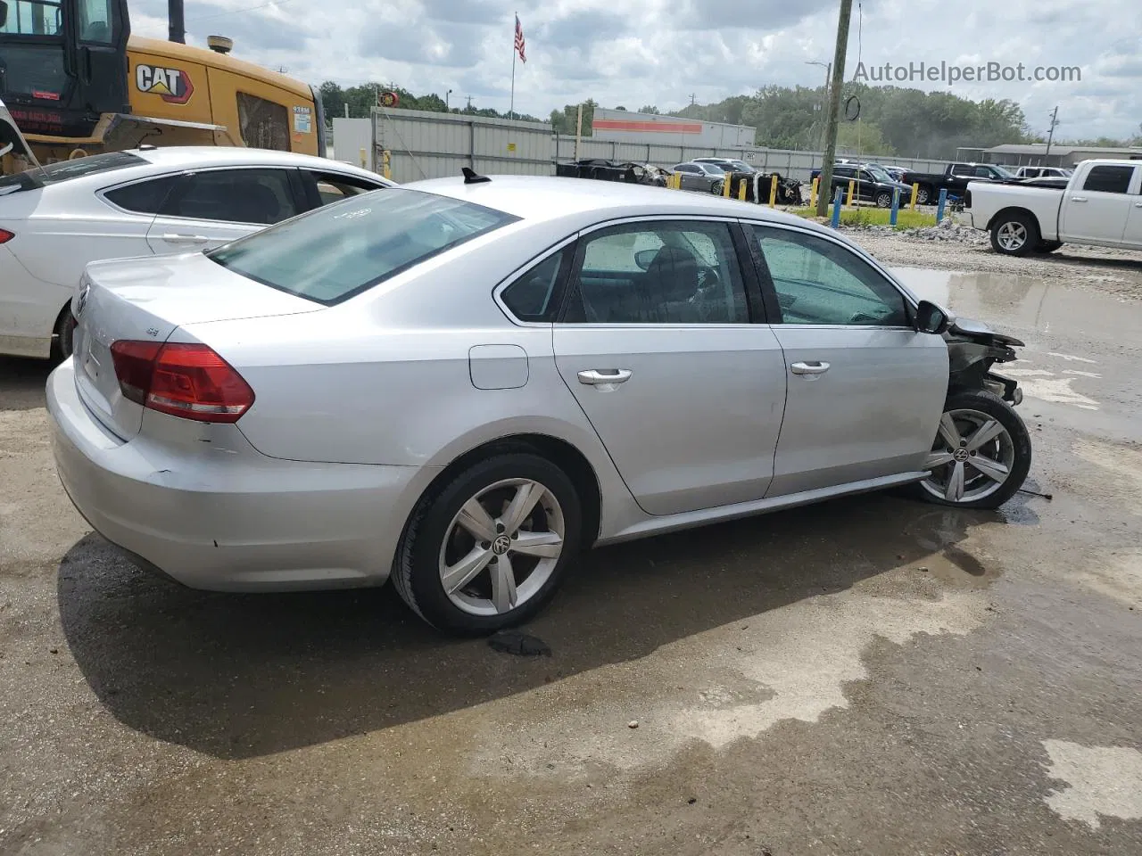 2012 Volkswagen Passat Se Silver vin: 1VWBP7A31CC098901