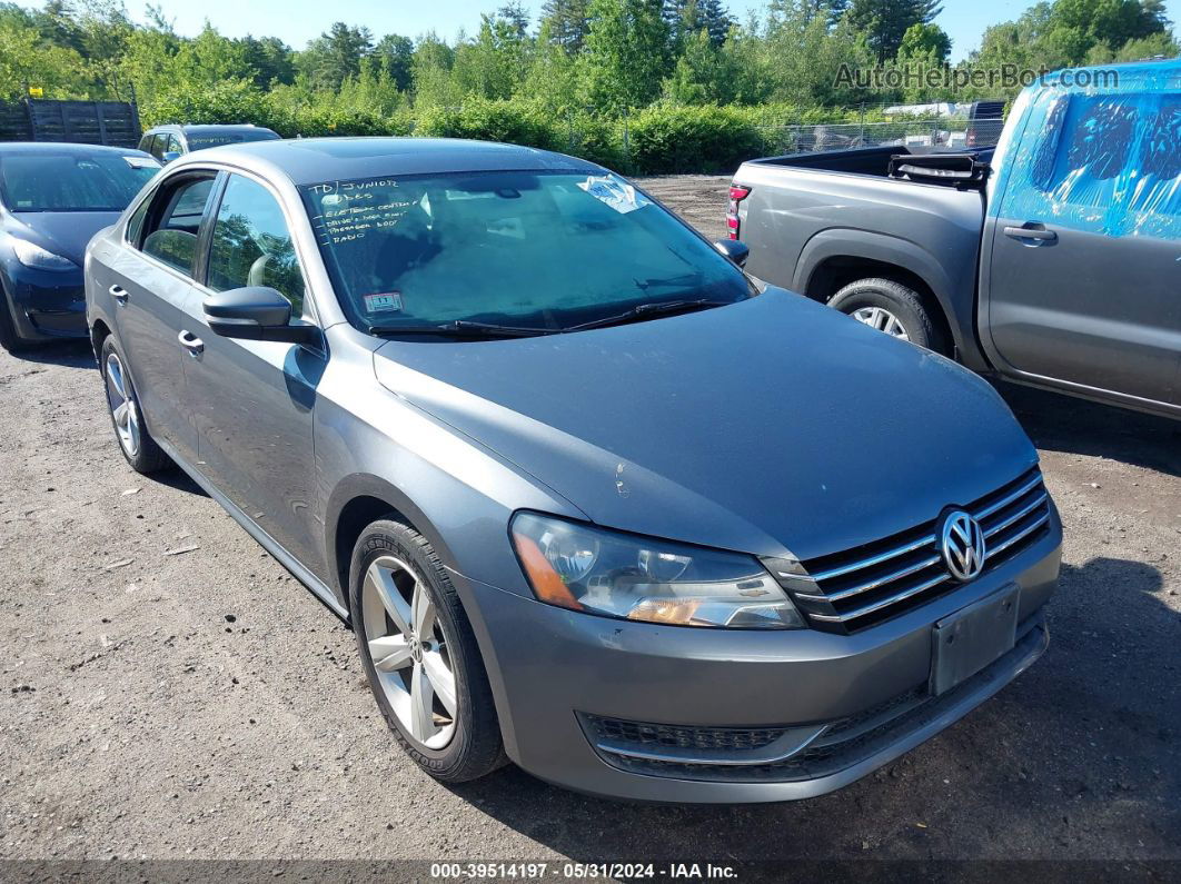 2013 Volkswagen Passat 2.5l Se Gray vin: 1VWBP7A31DC004629