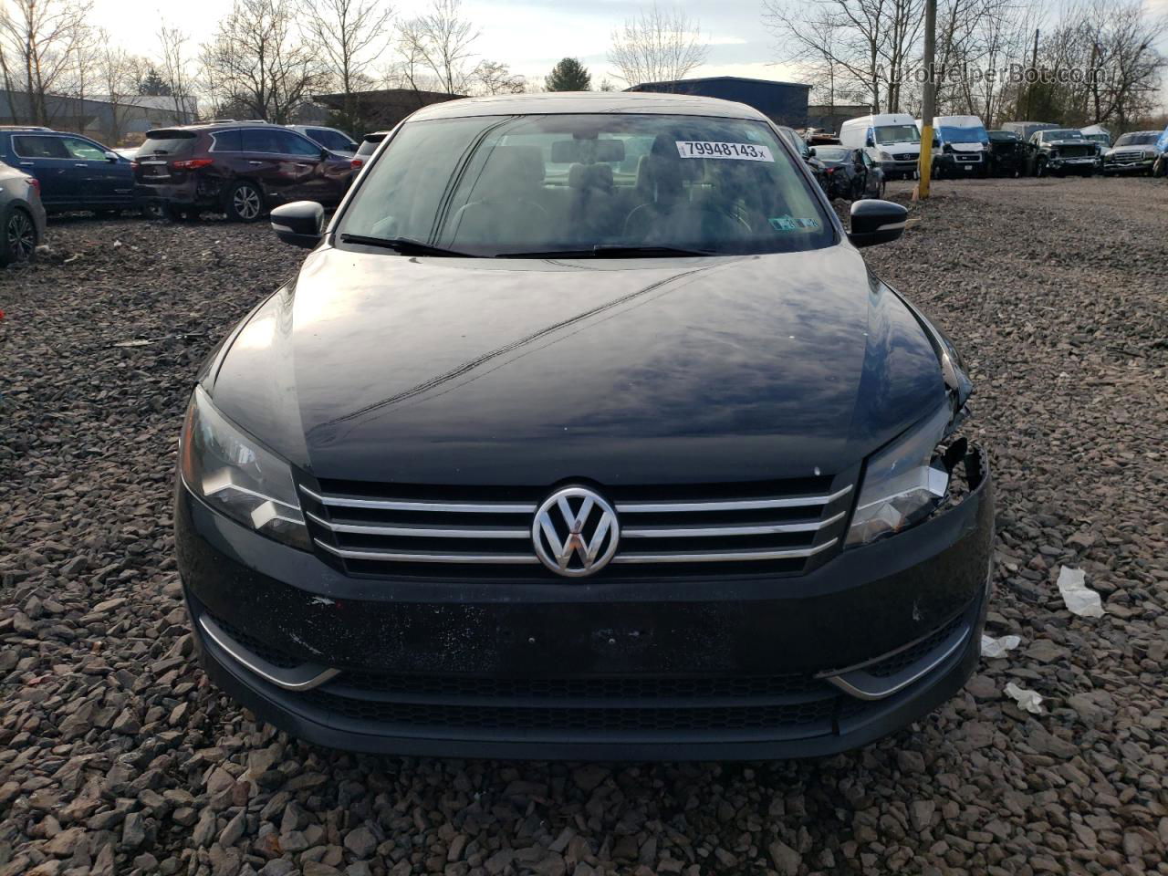 2013 Volkswagen Passat Se Black vin: 1VWBP7A31DC020071