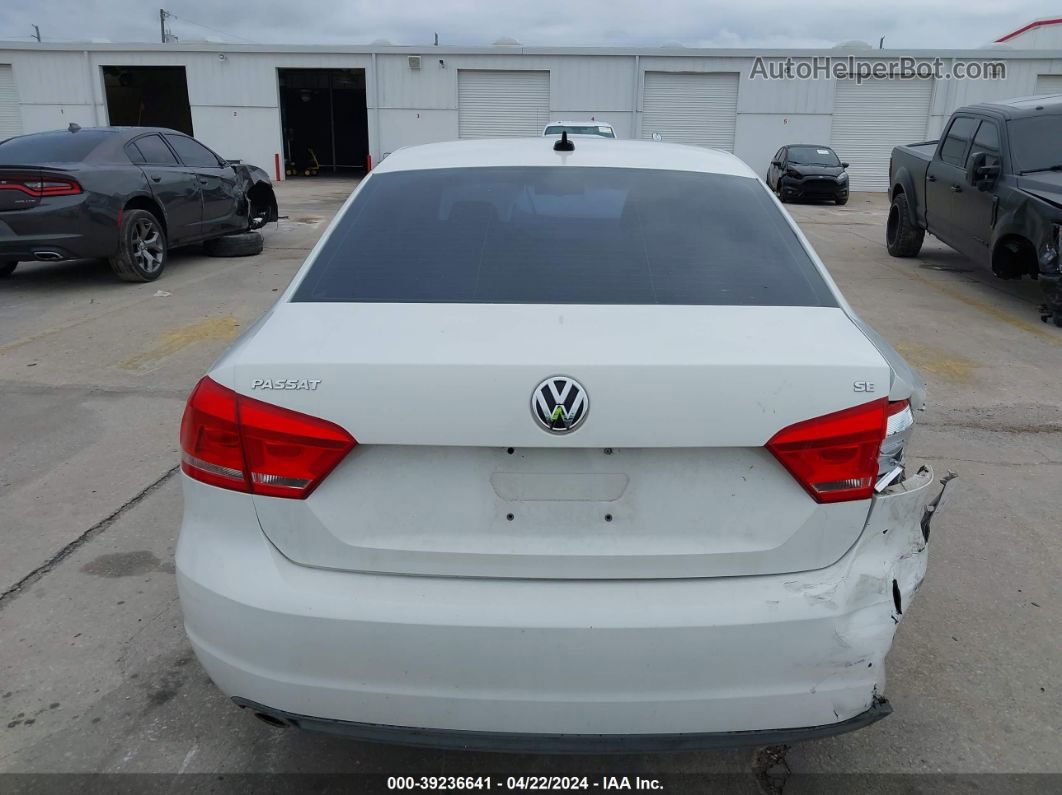 2013 Volkswagen Passat 2.5l Se White vin: 1VWBP7A31DC036089