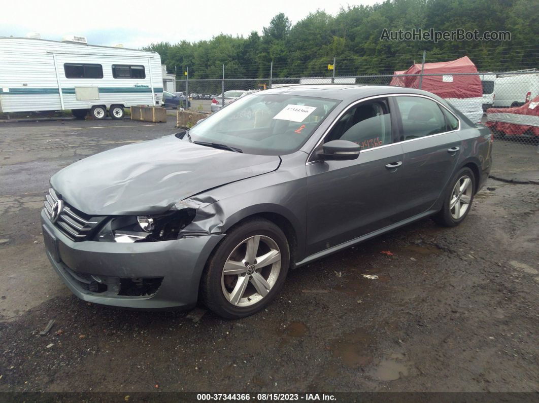 2013 Volkswagen Passat Se W/sunroof Gray vin: 1VWBP7A31DC094400