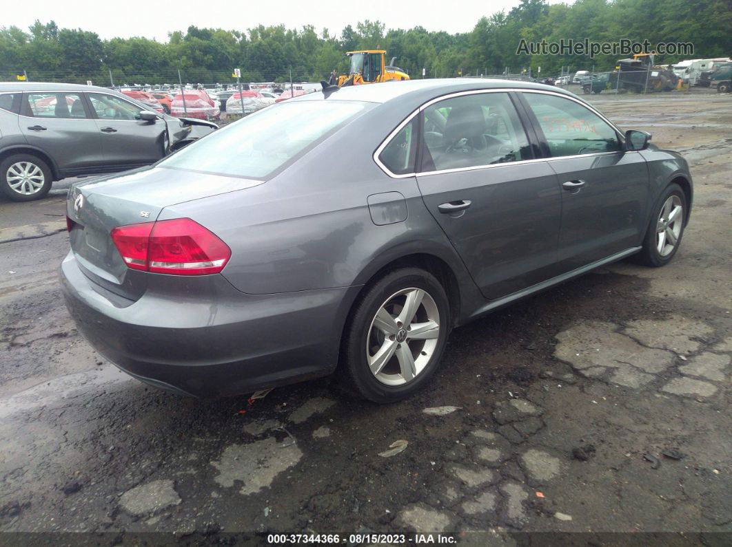 2013 Volkswagen Passat Se W/sunroof Gray vin: 1VWBP7A31DC094400