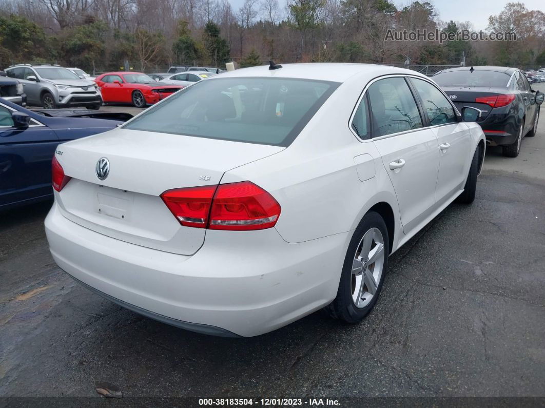 2013 Volkswagen Passat 2.5l Se White vin: 1VWBP7A31DC108375