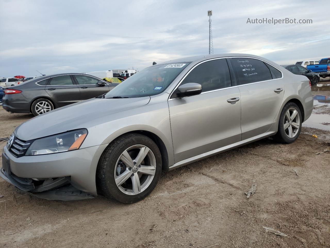 2013 Volkswagen Passat Se Silver vin: 1VWBP7A31DC122373