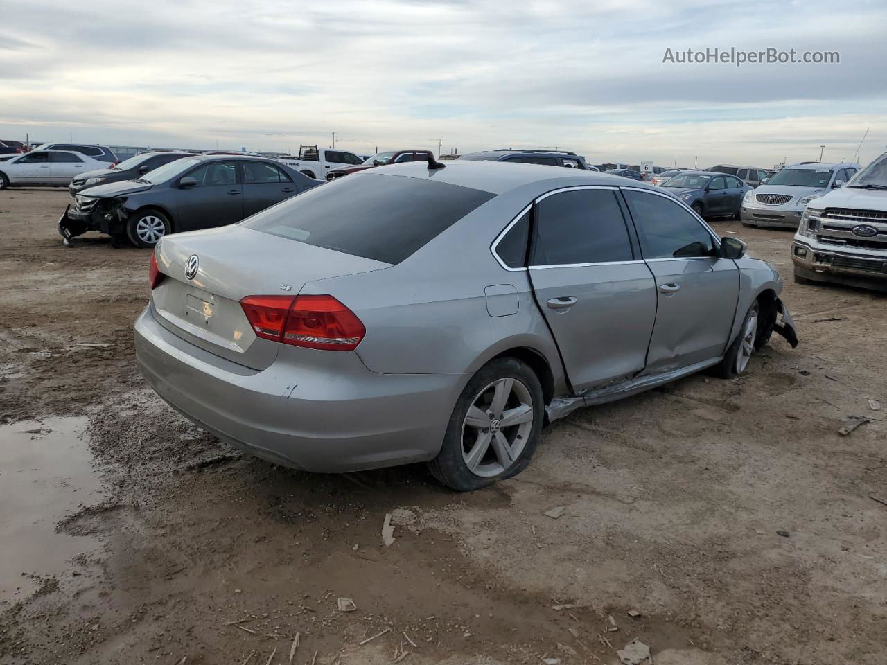 2013 Volkswagen Passat Se Silver vin: 1VWBP7A31DC122373