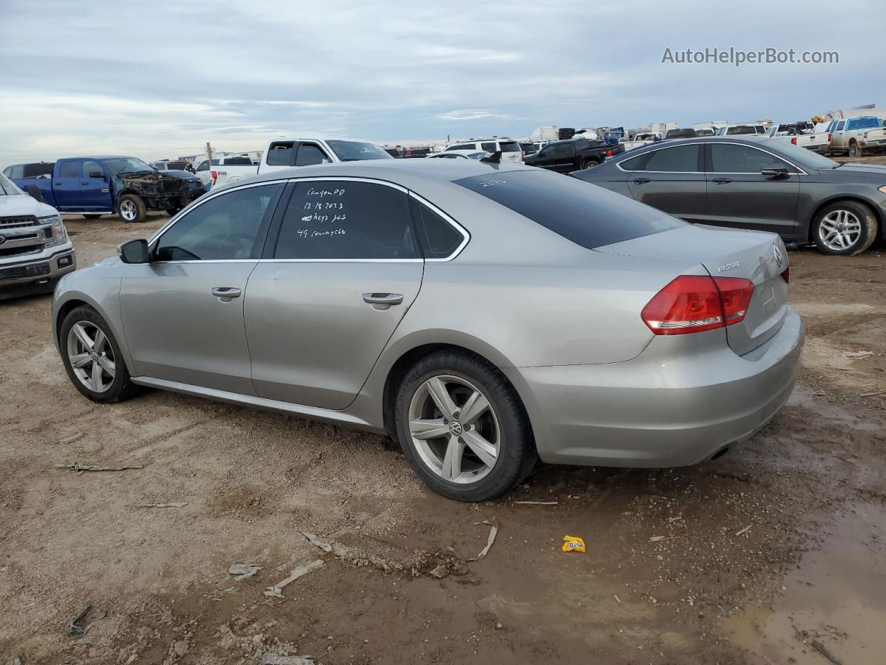 2013 Volkswagen Passat Se Silver vin: 1VWBP7A31DC122373