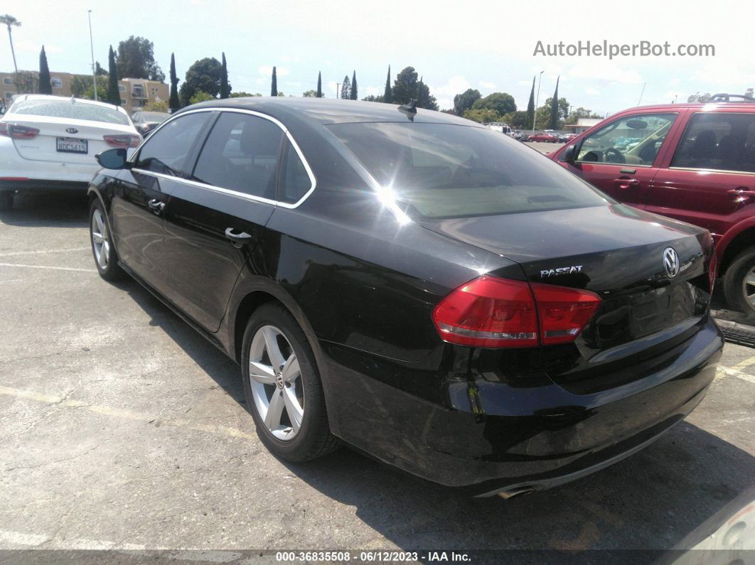 2012 Volkswagen Passat Se Black vin: 1VWBP7A32CC056317