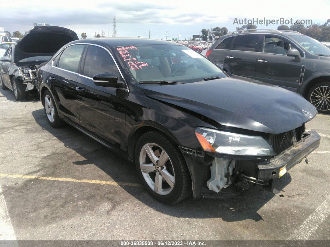 2012 Volkswagen Passat Se Black vin: 1VWBP7A32CC056317