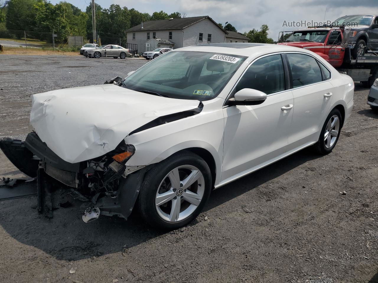 2012 Volkswagen Passat Se Белый vin: 1VWBP7A32CC069875