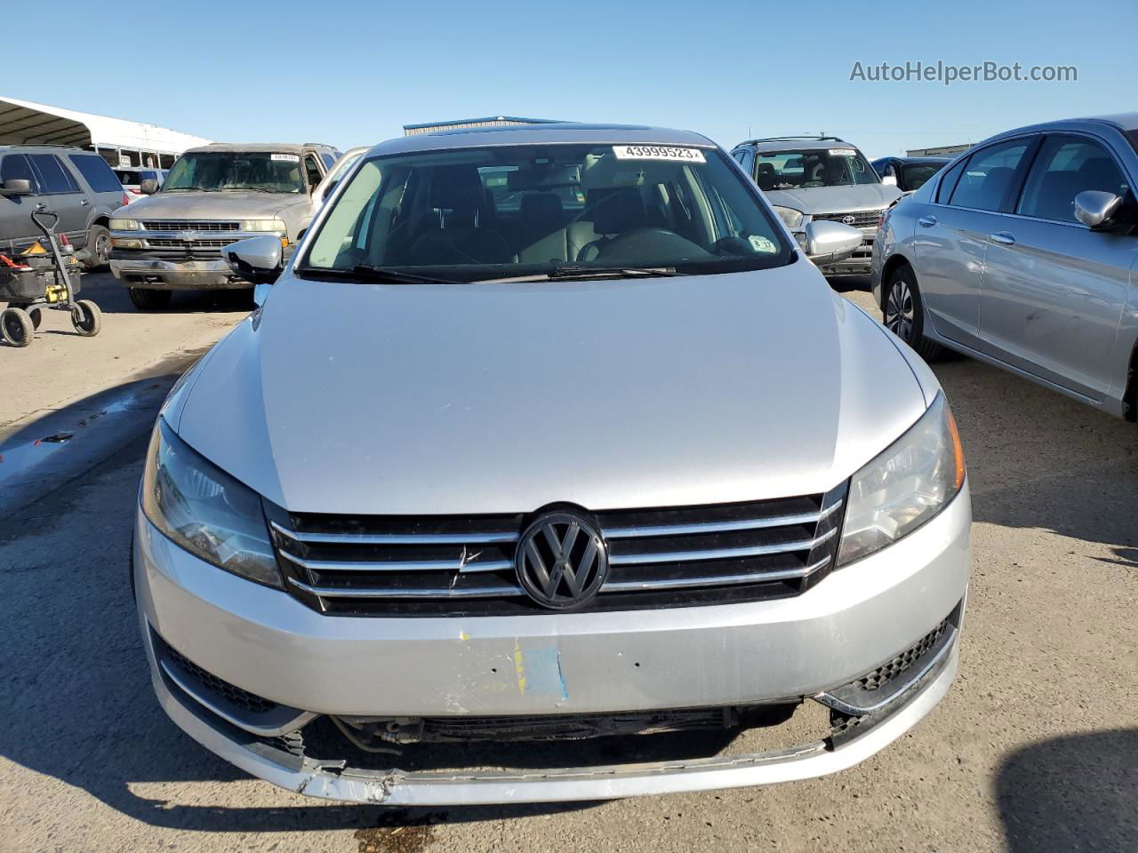 2012 Volkswagen Passat Se Silver vin: 1VWBP7A32CC093433