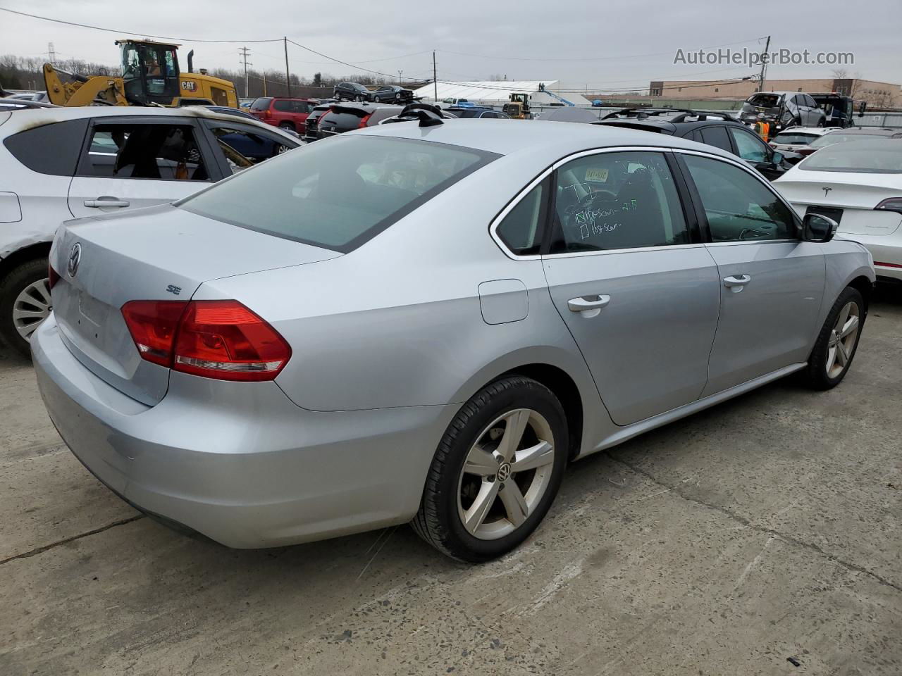 2013 Volkswagen Passat Se Silver vin: 1VWBP7A32DC001853