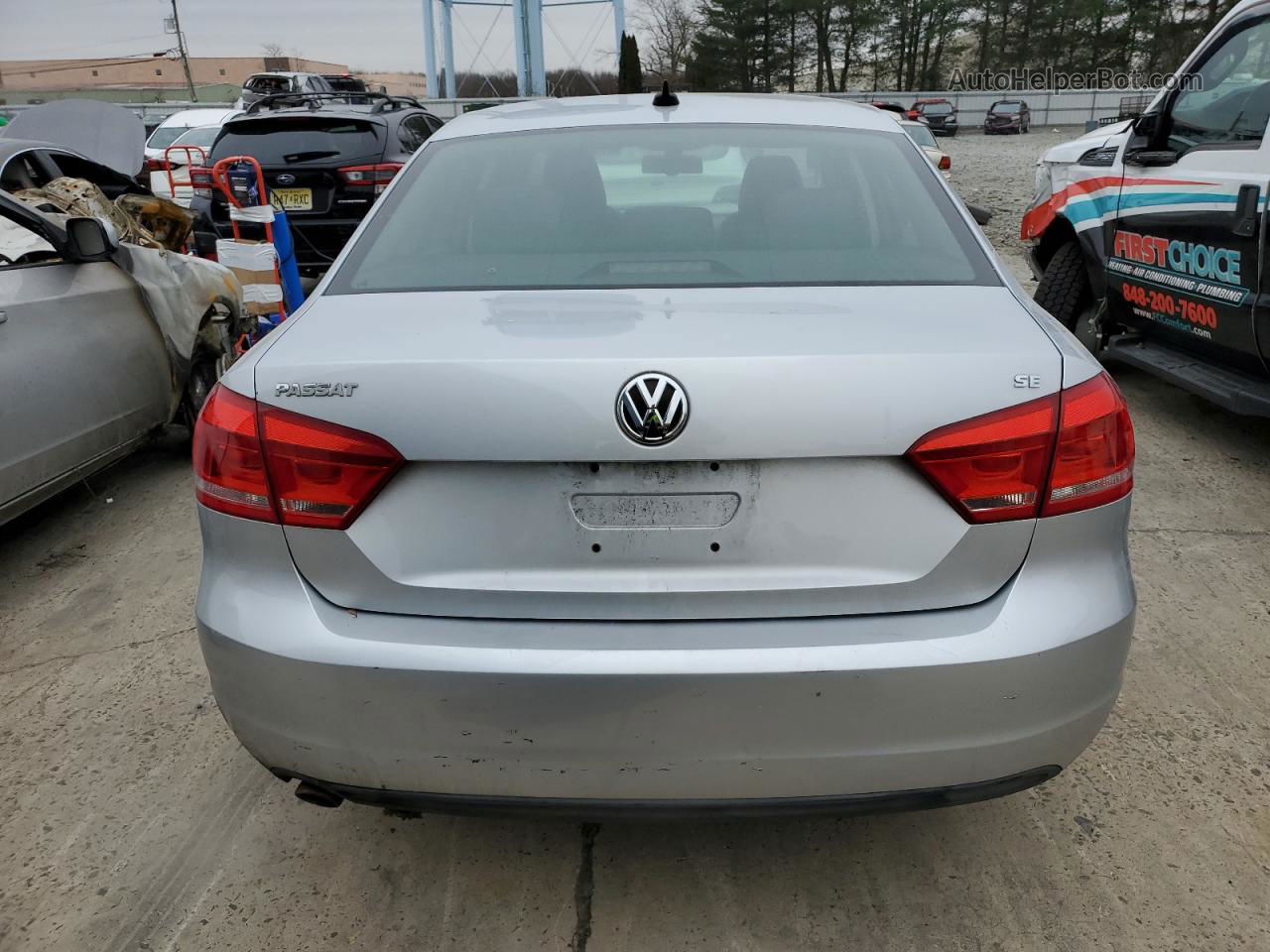 2013 Volkswagen Passat Se Silver vin: 1VWBP7A32DC001853