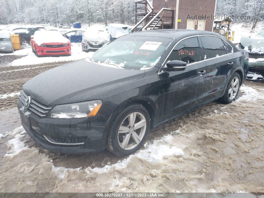 2013 Volkswagen Passat Se W/sunroof Black vin: 1VWBP7A32DC045657