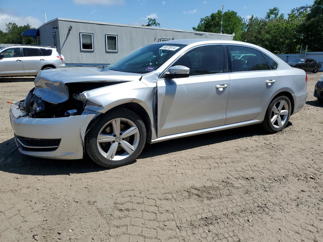 2013 Volkswagen Passat Se Silver vin: 1VWBP7A32DC062670