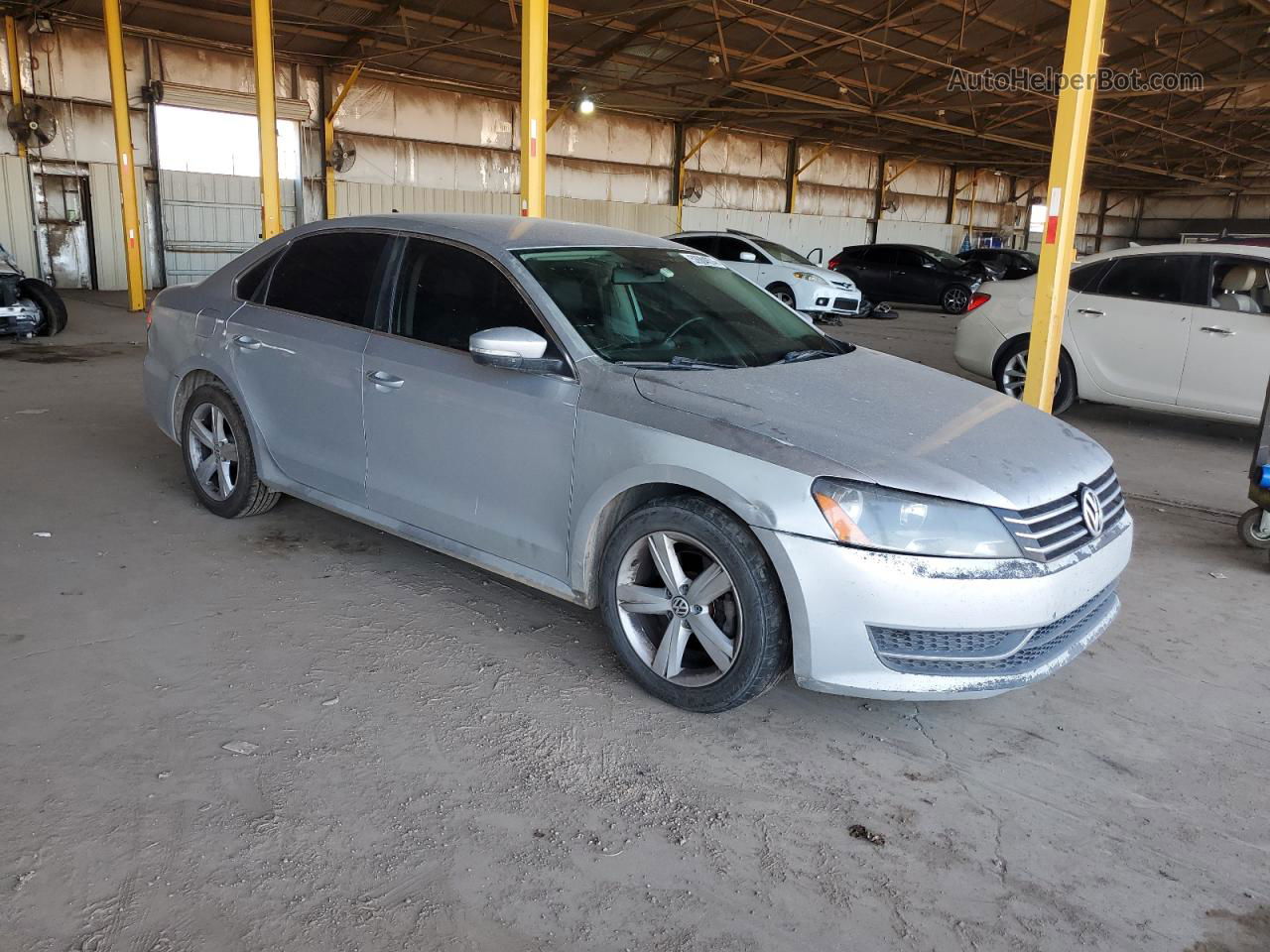 2013 Volkswagen Passat Se Silver vin: 1VWBP7A32DC067755