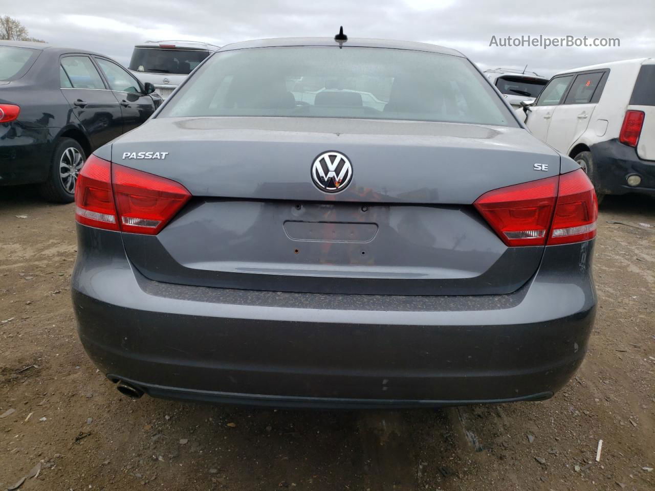 2013 Volkswagen Passat Se Gray vin: 1VWBP7A32DC109910