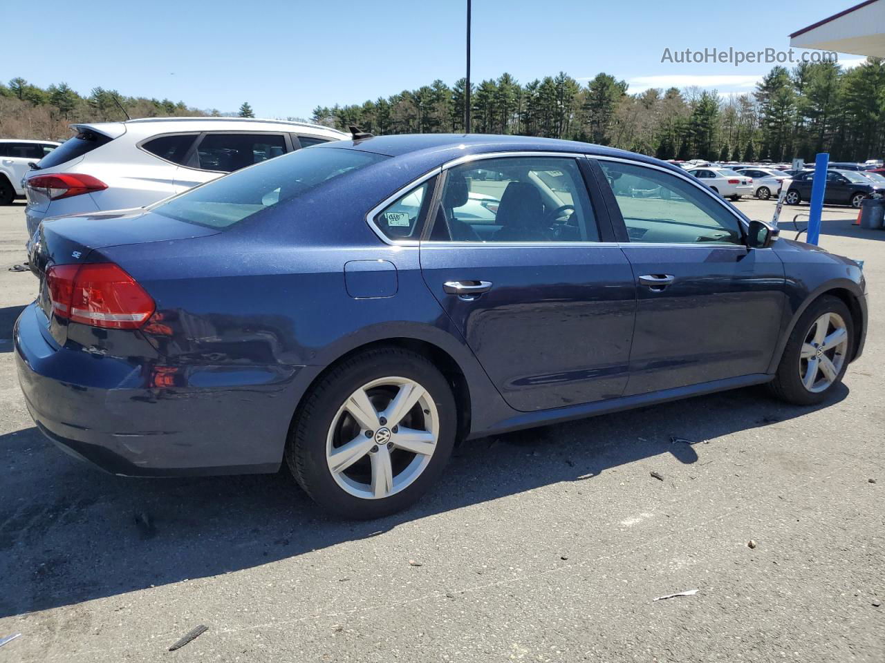 2013 Volkswagen Passat Se Blue vin: 1VWBP7A32DC140879