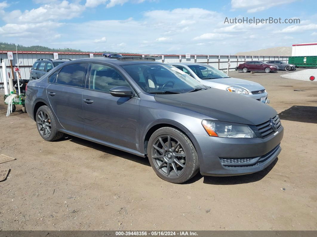 2012 Volkswagen Passat 2.5l Se Gray vin: 1VWBP7A33CC010558