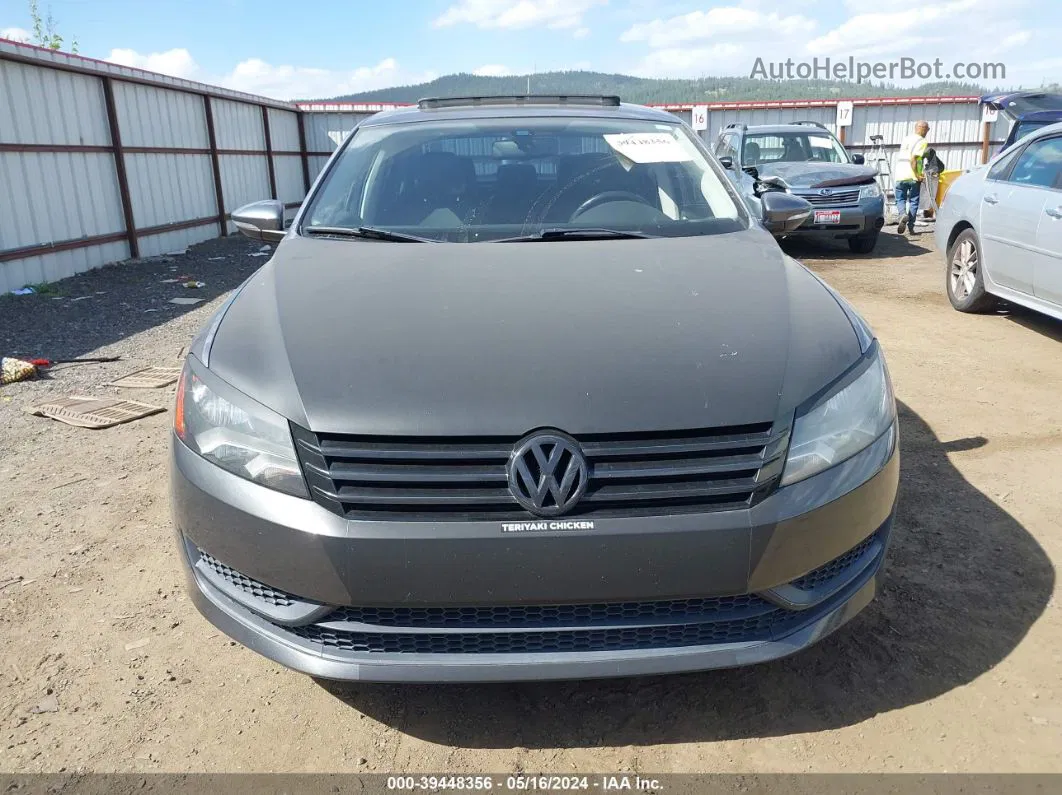 2012 Volkswagen Passat 2.5l Se Gray vin: 1VWBP7A33CC010558