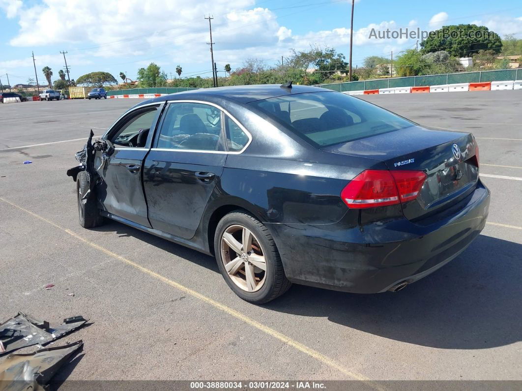 2012 Volkswagen Passat 2.5l Se Black vin: 1VWBP7A33CC020040