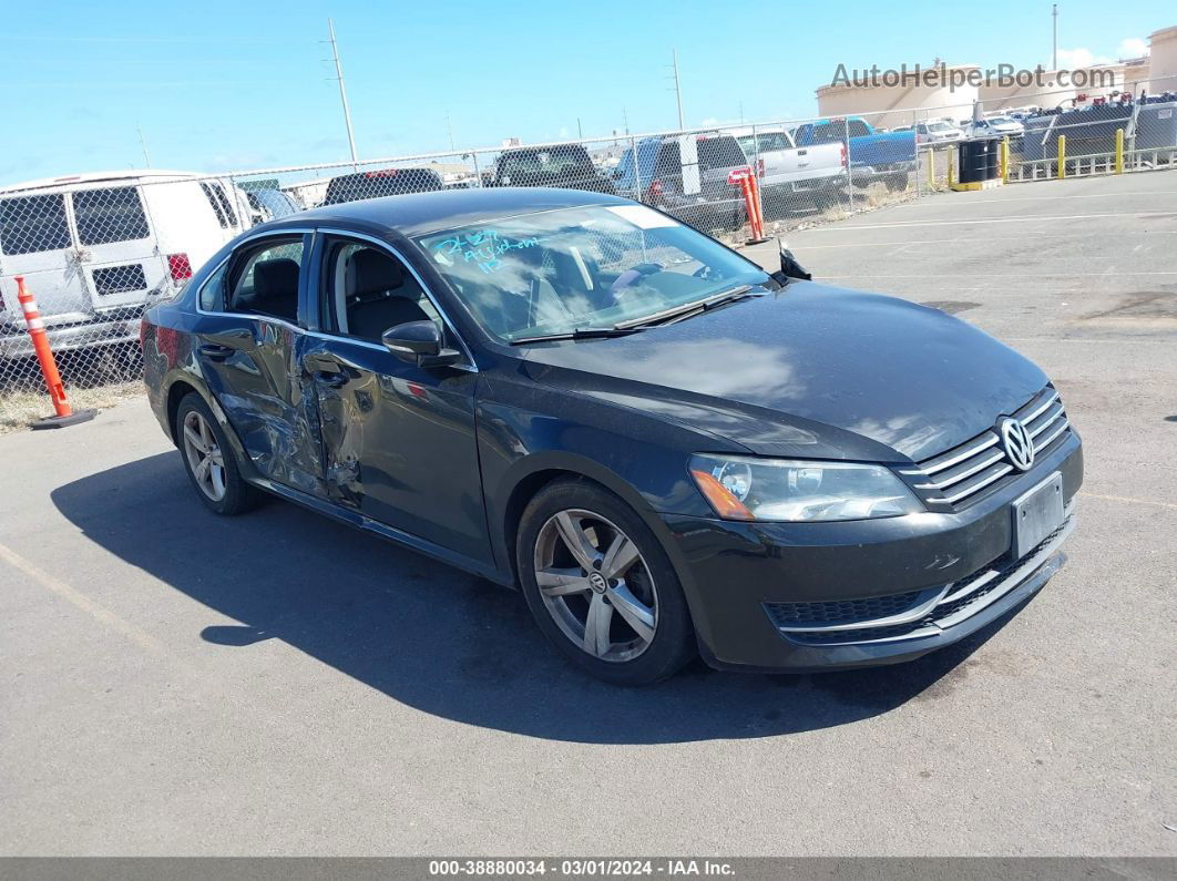 2012 Volkswagen Passat 2.5l Se Black vin: 1VWBP7A33CC020040