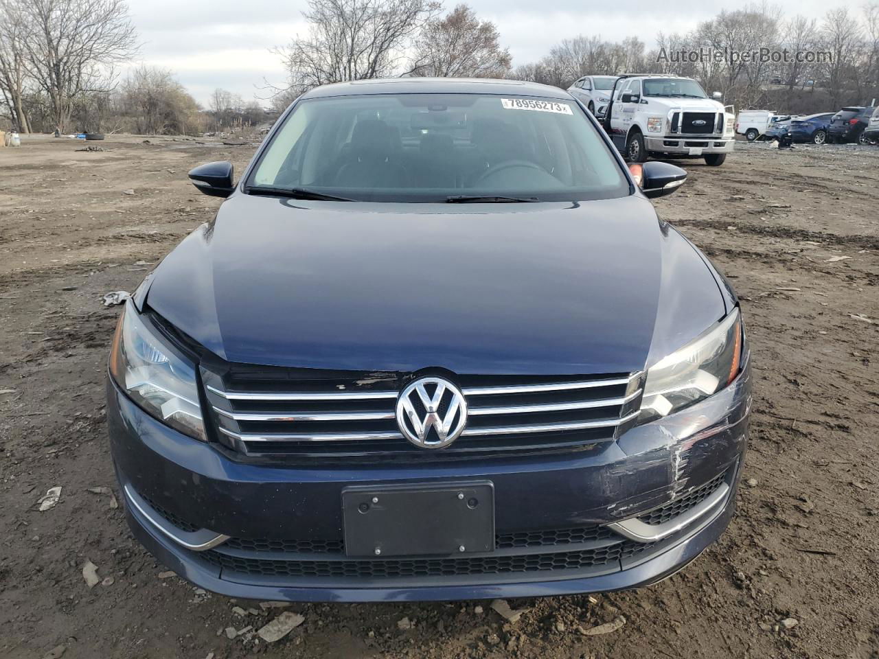 2012 Volkswagen Passat Se Blue vin: 1VWBP7A33CC037520