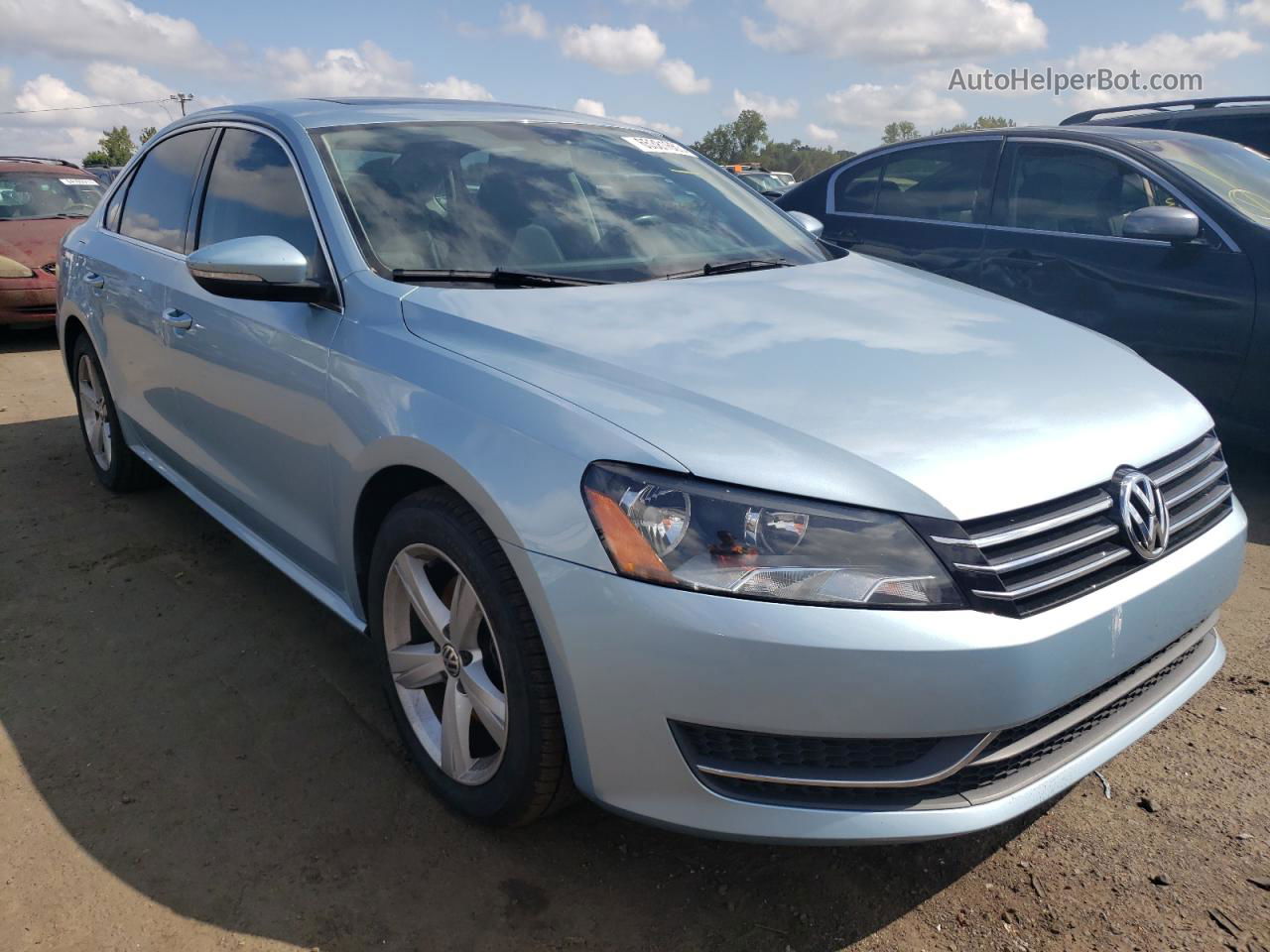 2012 Volkswagen Passat Se Blue vin: 1VWBP7A33CC039767