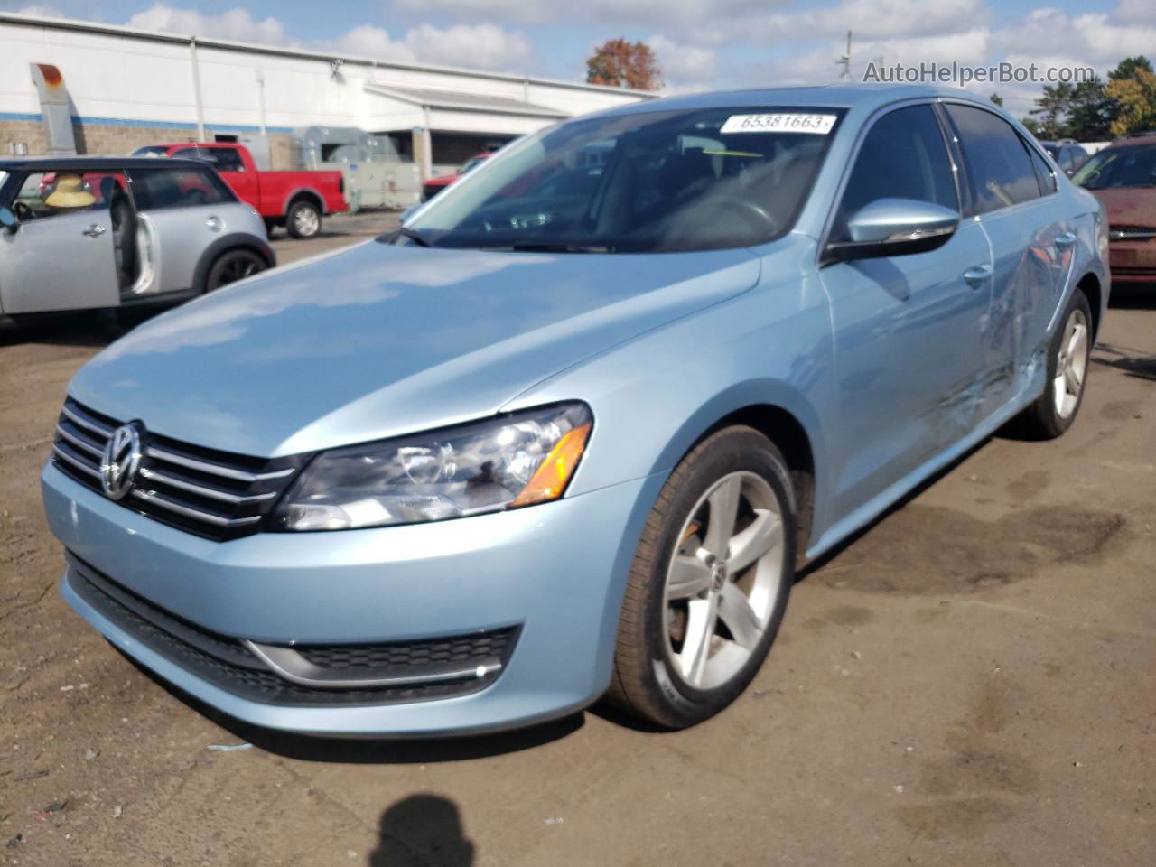 2012 Volkswagen Passat Se Blue vin: 1VWBP7A33CC039767