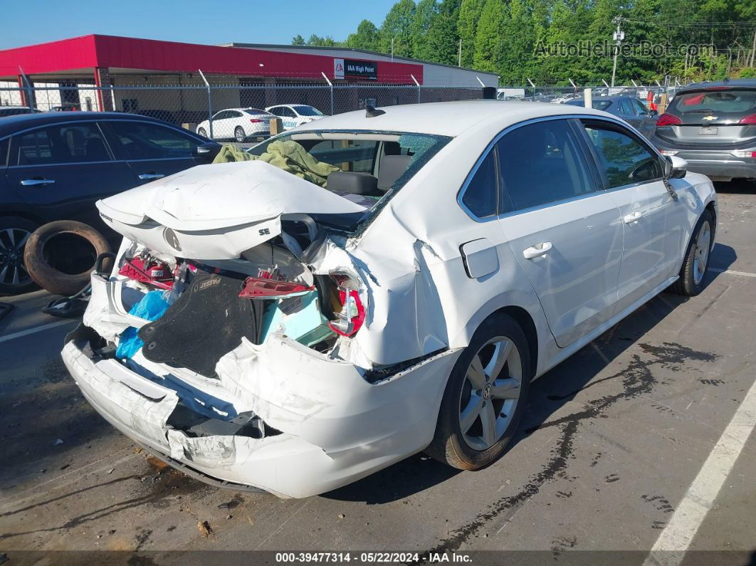 2012 Volkswagen Passat 2.5l Se White vin: 1VWBP7A33CC049425