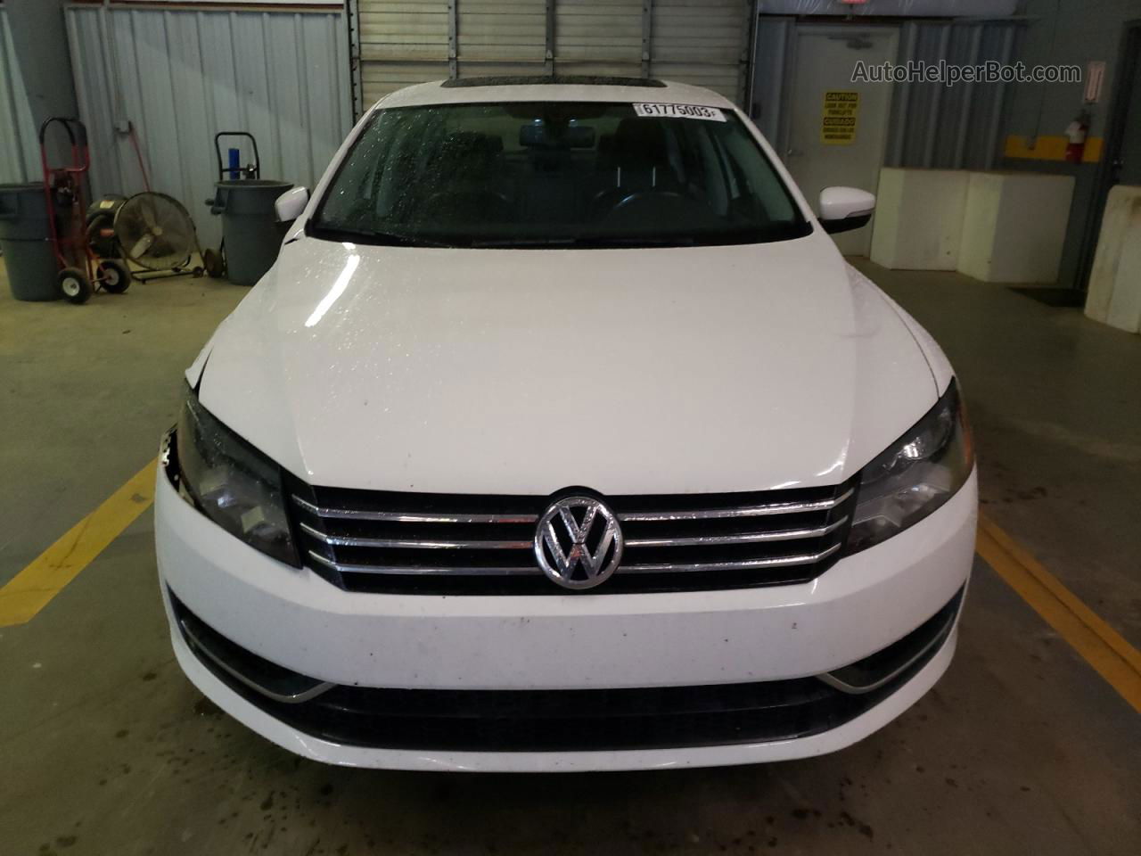 2013 Volkswagen Passat Se White vin: 1VWBP7A33DC058871