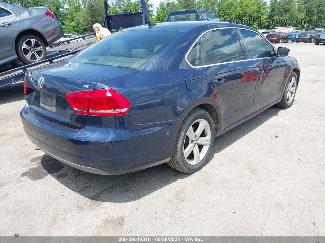 2013 Volkswagen Passat 2.5l Se Blue vin: 1VWBP7A33DC086024