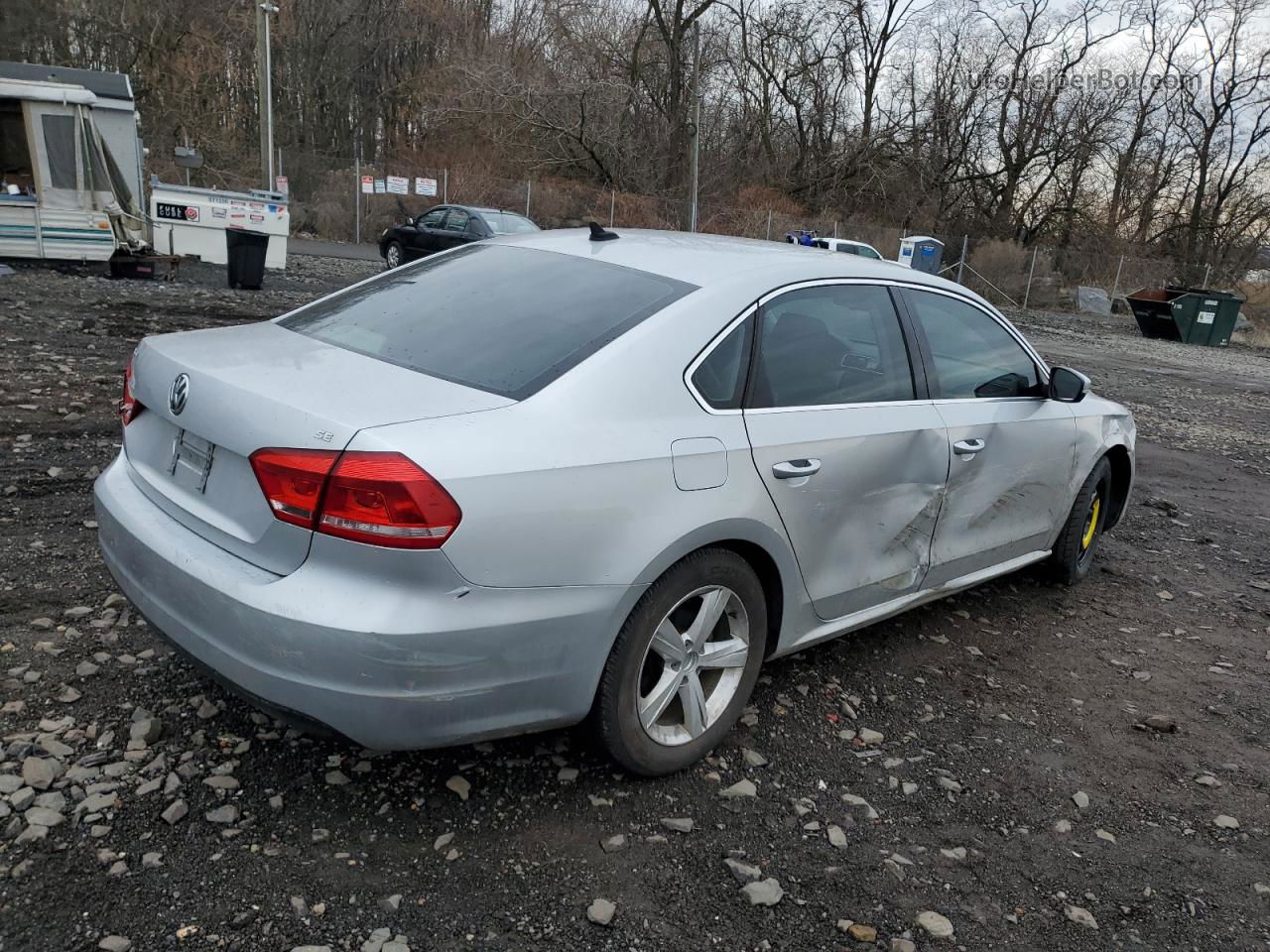 2013 Volkswagen Passat Se Silver vin: 1VWBP7A33DC087254