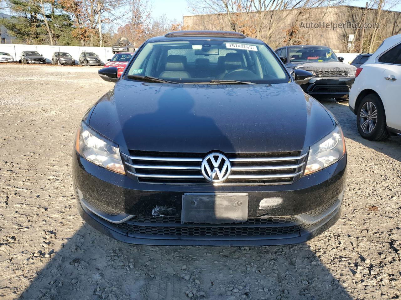 2012 Volkswagen Passat Se Black vin: 1VWBP7A34CC038403