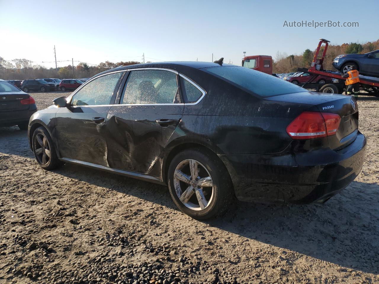 2012 Volkswagen Passat Se Black vin: 1VWBP7A34CC038403