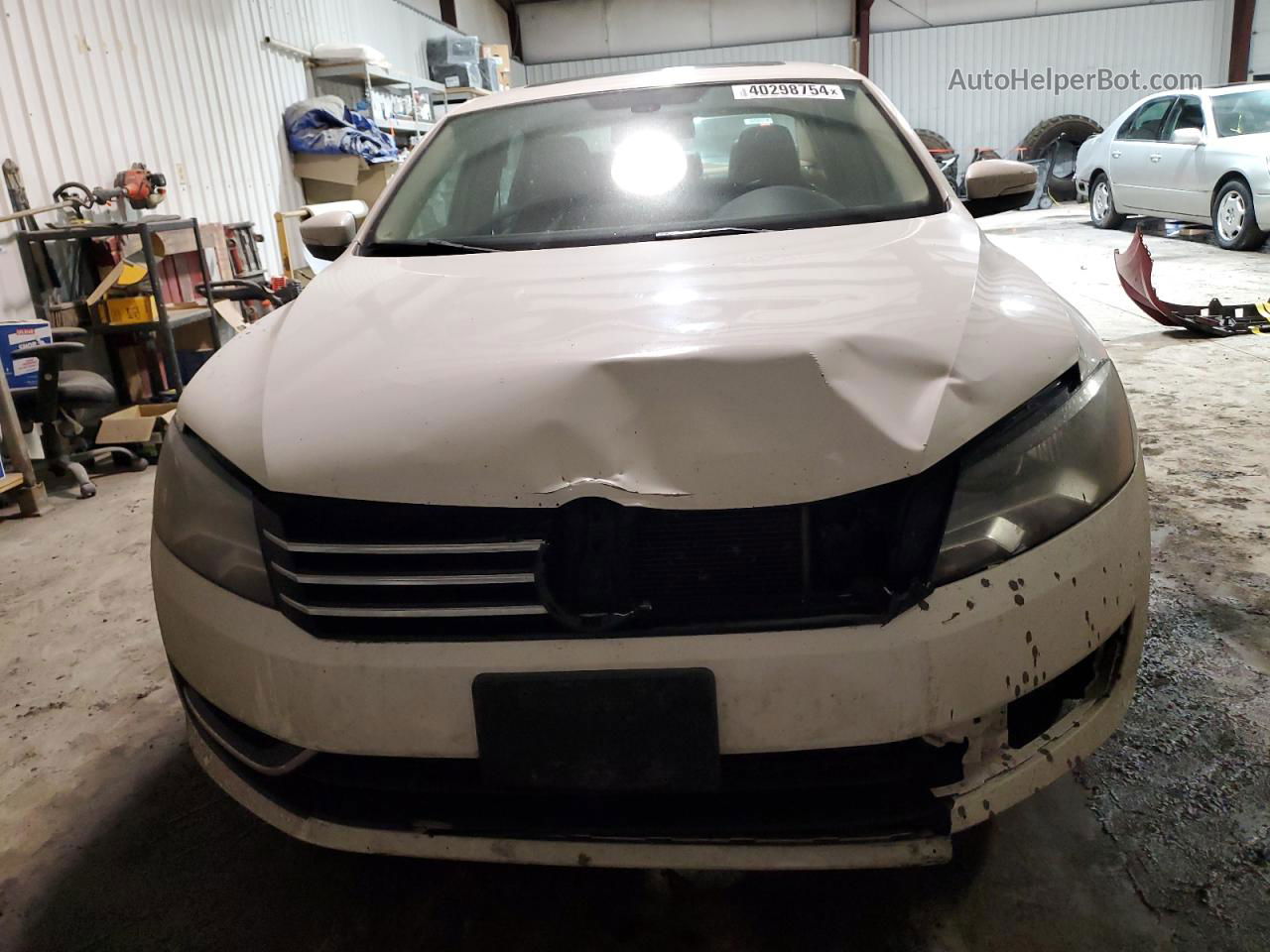 2012 Volkswagen Passat Se White vin: 1VWBP7A34CC077265