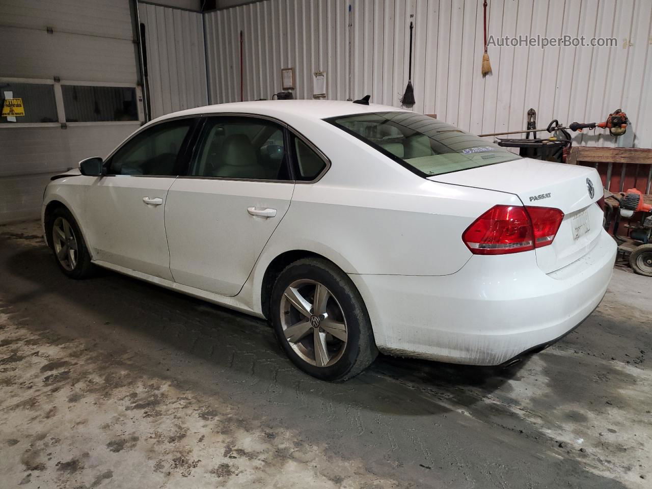 2012 Volkswagen Passat Se White vin: 1VWBP7A34CC077265