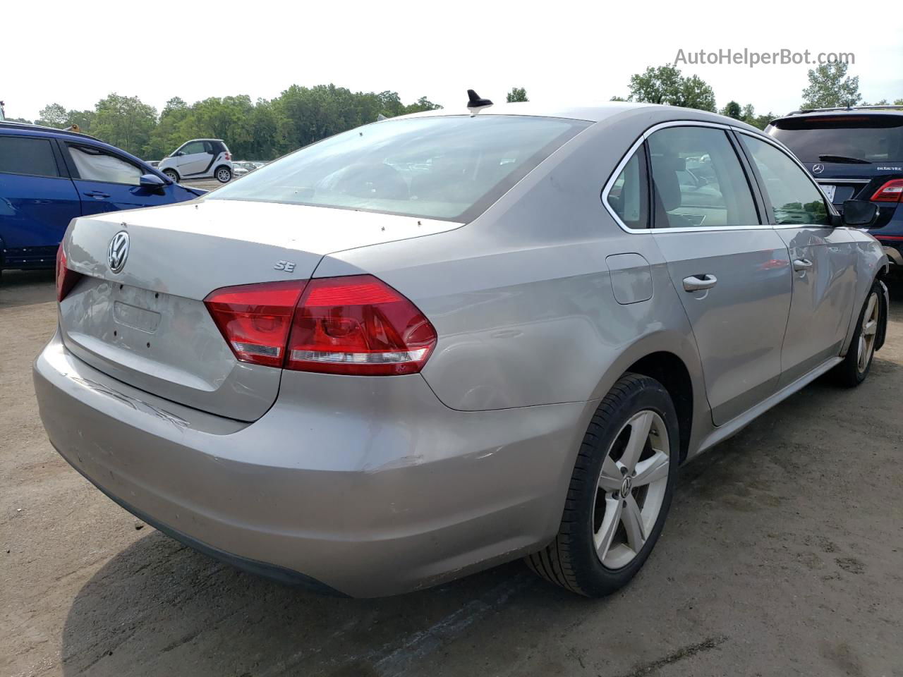 2012 Volkswagen Passat Se Gray vin: 1VWBP7A34CC079274