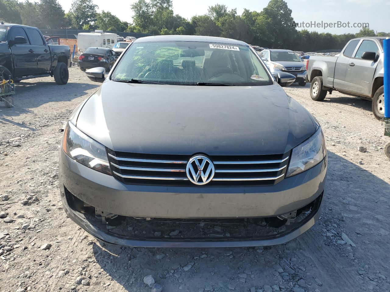 2012 Volkswagen Passat Se Gray vin: 1VWBP7A34CC095300