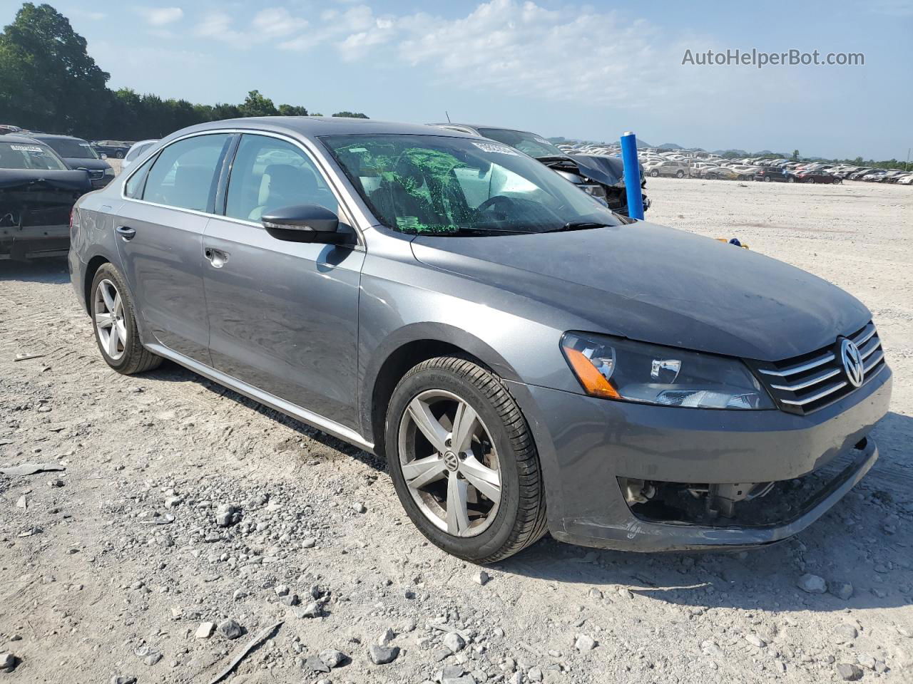 2012 Volkswagen Passat Se Gray vin: 1VWBP7A34CC095300