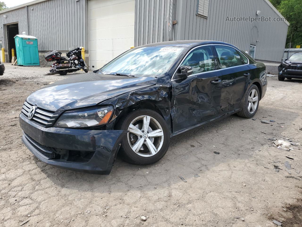 2012 Volkswagen Passat Se Черный vin: 1VWBP7A34CC107977