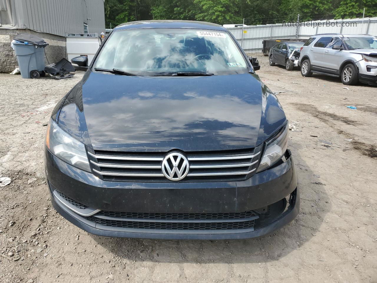 2012 Volkswagen Passat Se Black vin: 1VWBP7A34CC107977