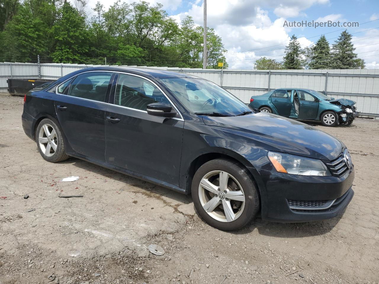 2012 Volkswagen Passat Se Черный vin: 1VWBP7A34CC107977